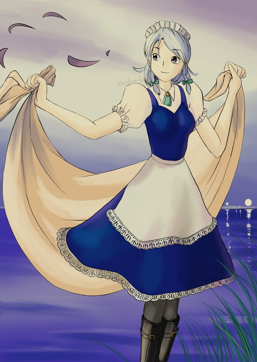 izayoi sakuya (touhou and 1 more) drawn by twingle_(keikyu210001)
