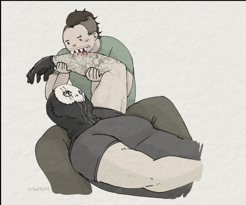 ghost and soap (call of duty and 1 more) drawn by friedtoff
