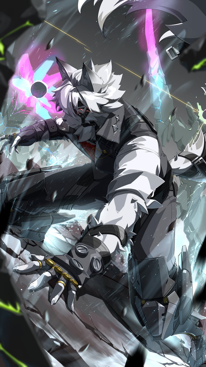 von lycaon (zenless zone zero) drawn by yan_(unicorn404)