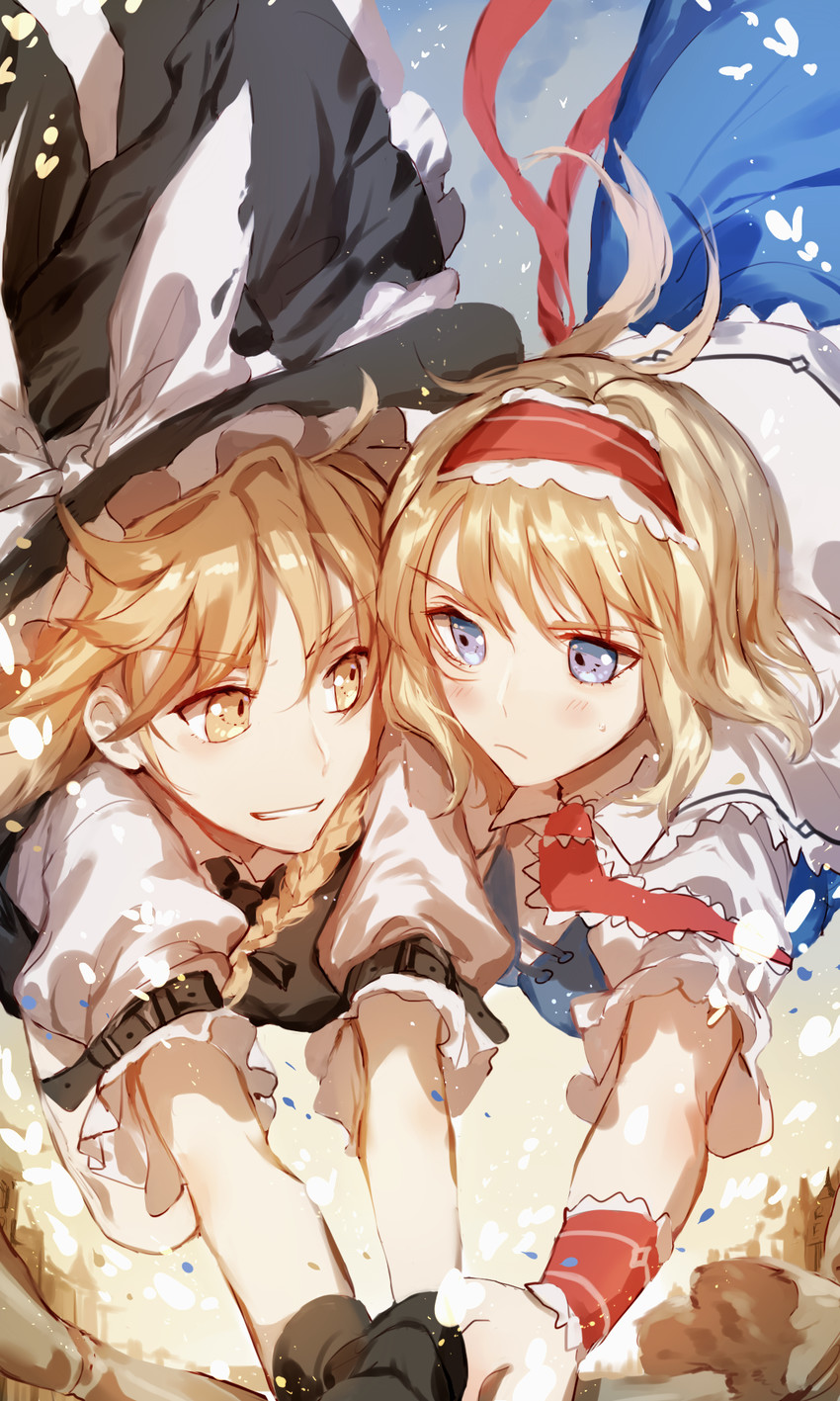 kirisame marisa and alice margatroid (touhou) drawn by meng_ziya