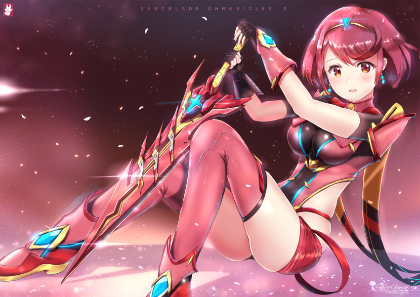 pyra (xenoblade chronicles and 1 more) drawn by chinchongcha