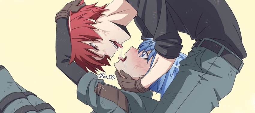 shiota nagisa and akabane karma (ansatsu kyoushitsu) drawn by kbut_53