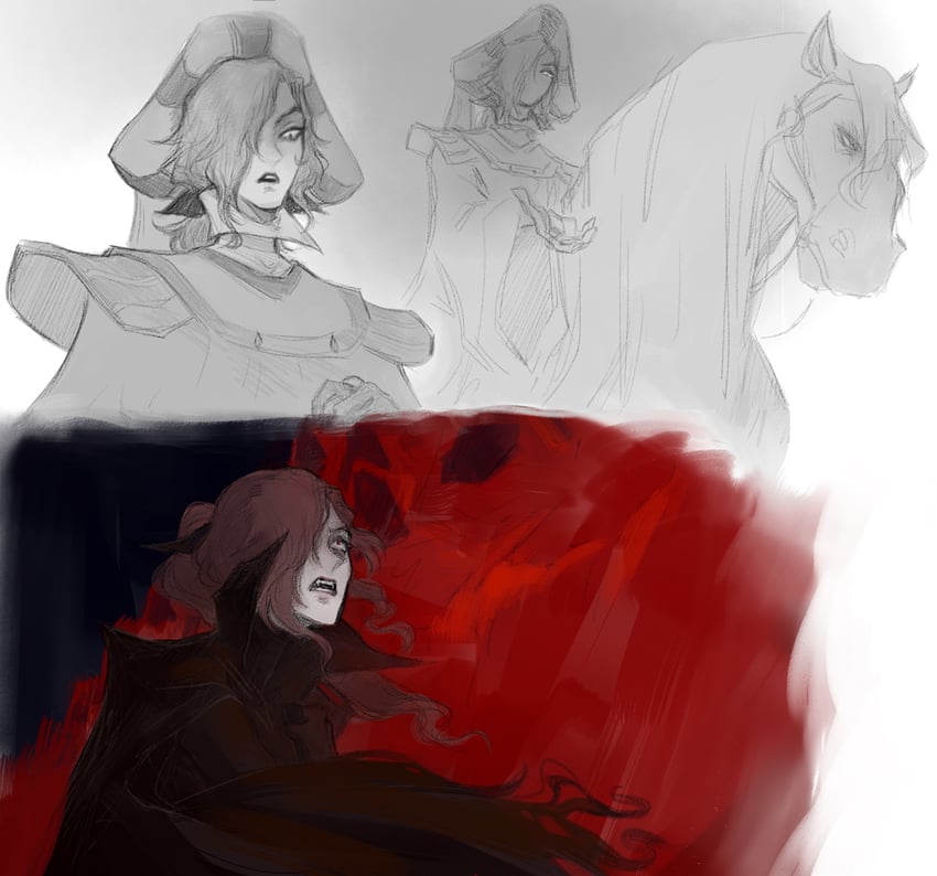 claude frollo and renard beauchene (the hunchback of notre dame) drawn by nat_the_lich