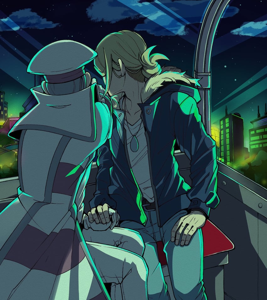 emmet and volo (pokemon and 2 more) drawn by rei_(esprei96)