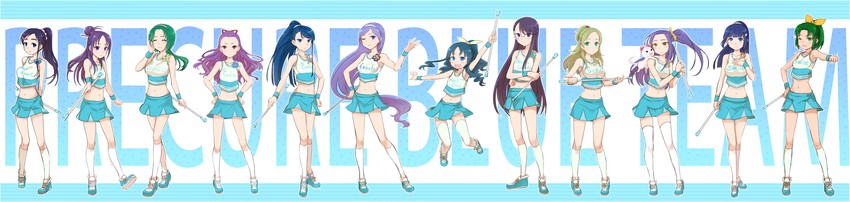 midorikawa nao, aoki reika, kurumi erika, minamino kanade, yukishiro honoka, and 10 more (precure and 9 more) drawn by minatsuki_randoseru