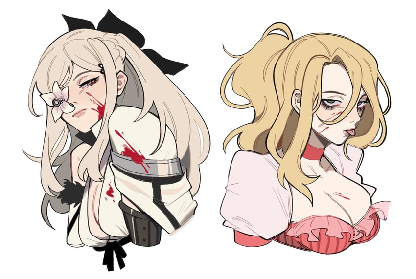 zero and bad girl (drag-on dragoon and 2 more) drawn by porqueloin