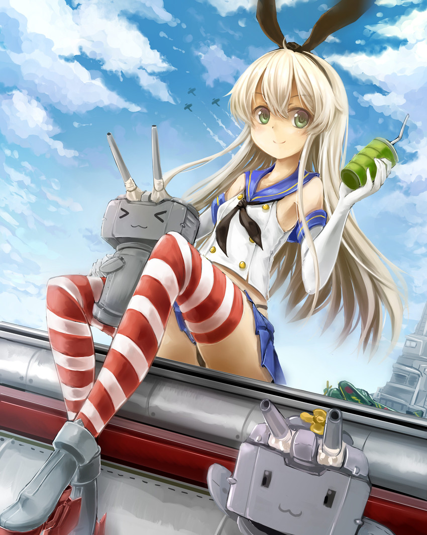 shimakaze and rensouhou-chan (kantai collection) drawn by af-henrytz