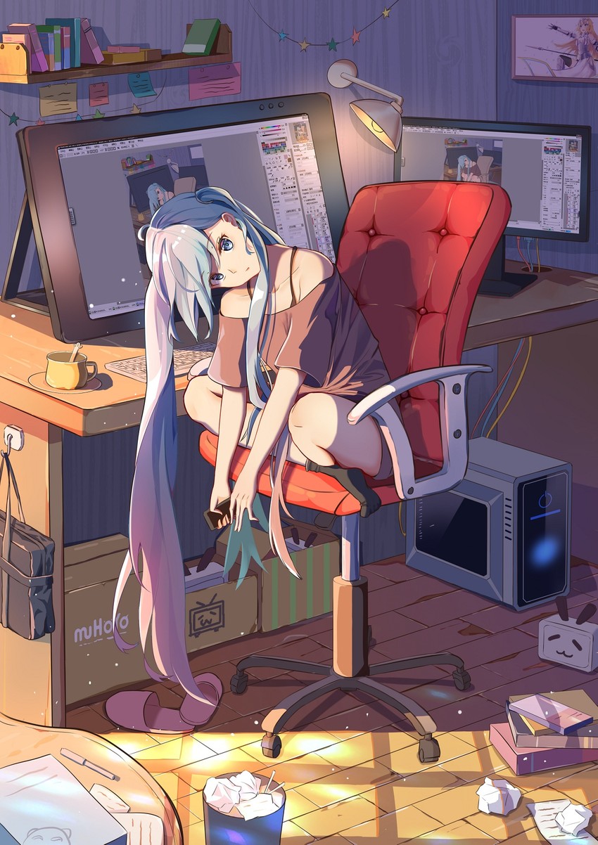 hatsune miku and jeanne d'arc (fate and 4 more) drawn by mobu_(wddtfy61)