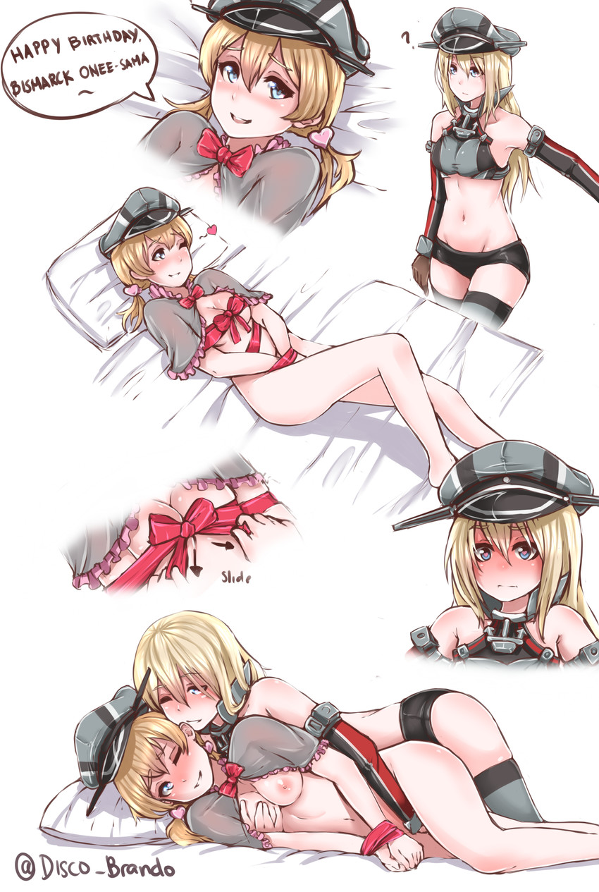 prinz eugen and bismarck (kantai collection) drawn by disco_brando