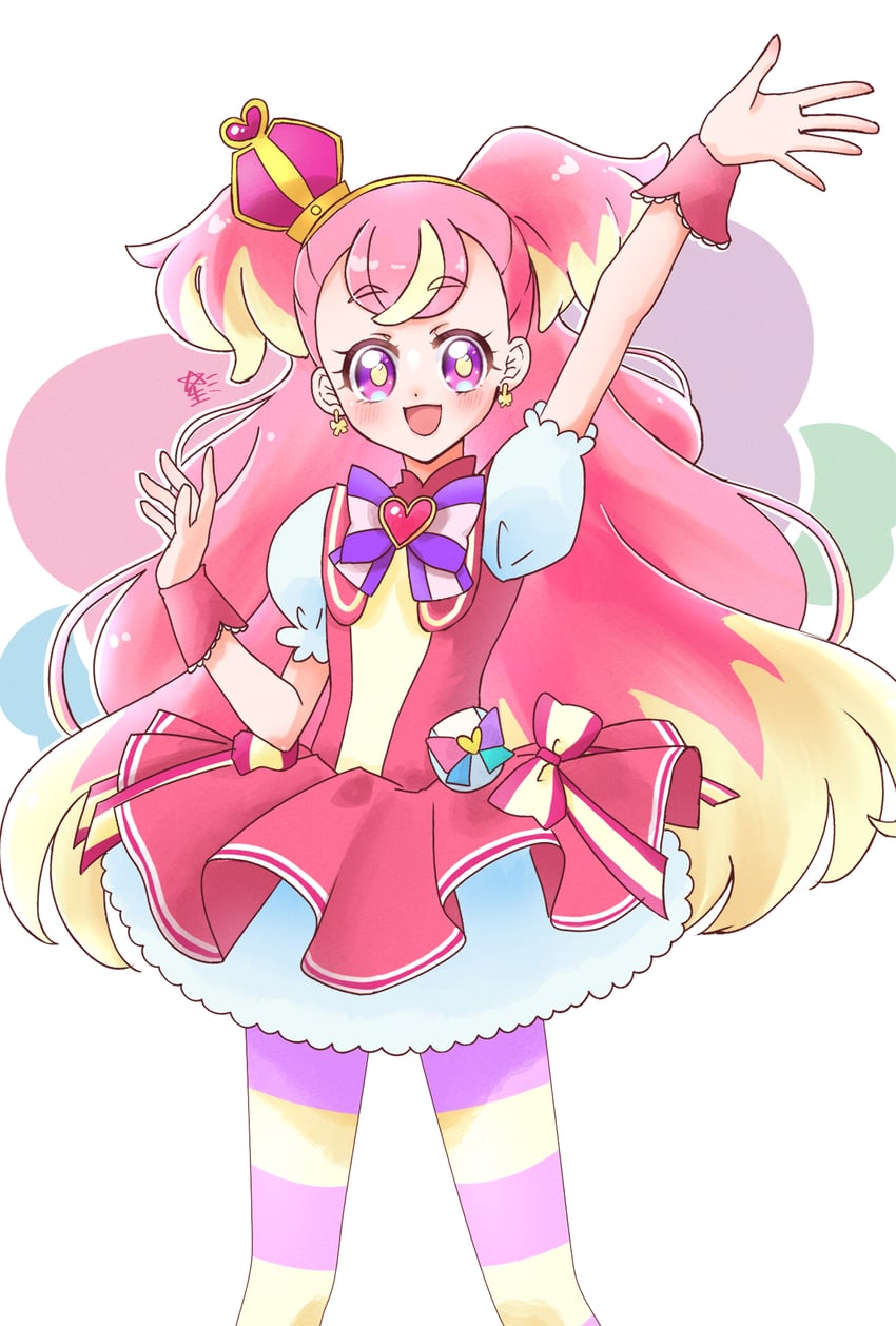 inukai komugi and cure wonderful (precure and 1 more) drawn by fujisaki_star