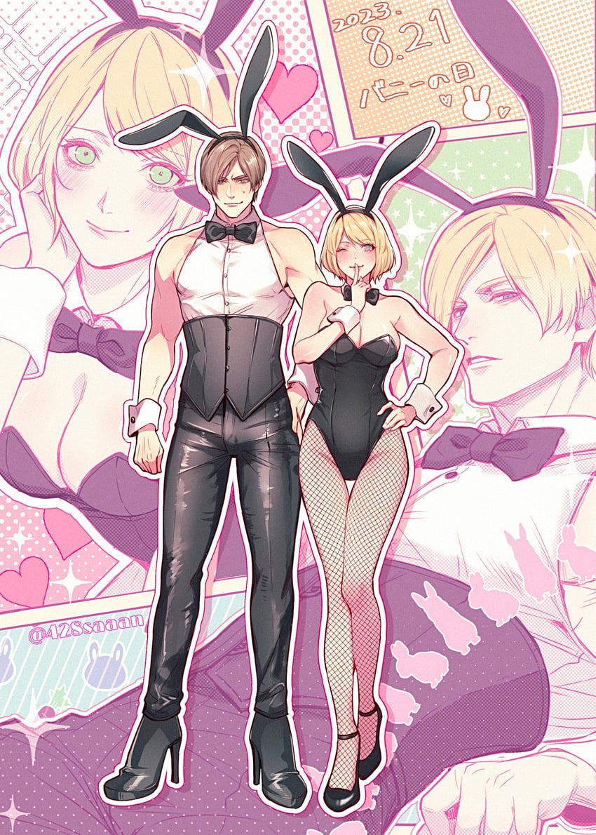 leon s. kennedy and ashley graham (resident evil and 1 more) drawn by 428saaan