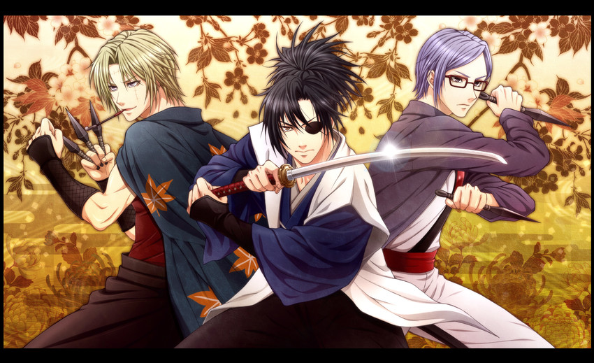 tsukuyo, yagyuu kyuubei, sarutobi ayame, tsukiyu, yagyuu juubei, and 1 more (gintama) drawn by karuta410