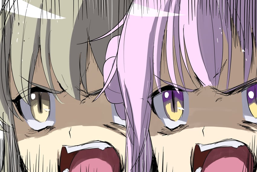 mika and nagisa (blue archive and 1 more) drawn by shitsugaikotsu