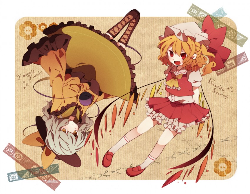 flandre scarlet and komeiji koishi (touhou) drawn by fujisaki_miyabi