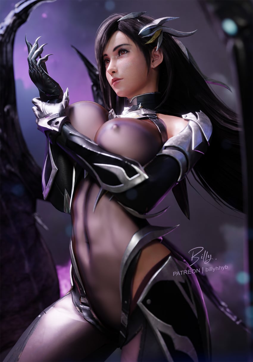 tifa lockhart (final fantasy and 2 more) drawn by billyhhyb