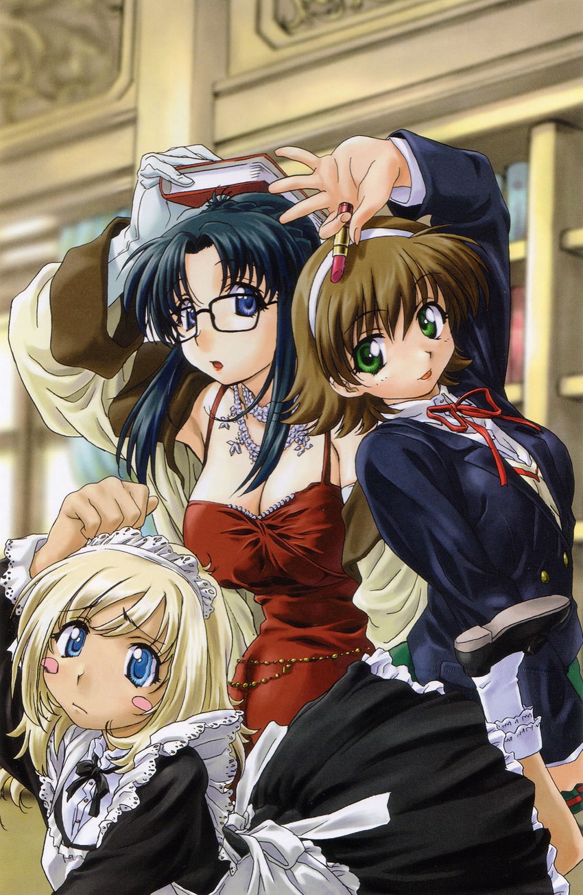 yomiko readman, sumiregawa nenene, and wendy earhart (read or die) drawn by uon_taraku