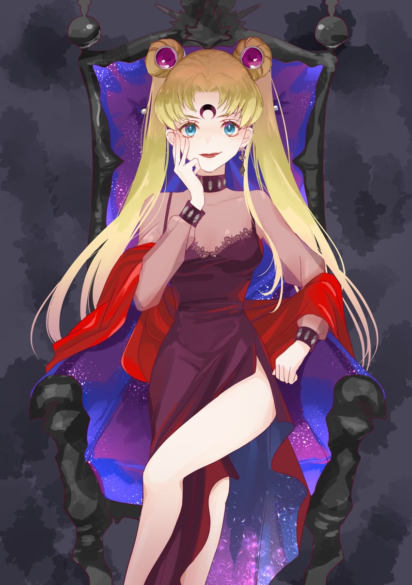 tsukino usagi and black lady (bishoujo senshi sailor moon and 1 more) drawn by vuipui