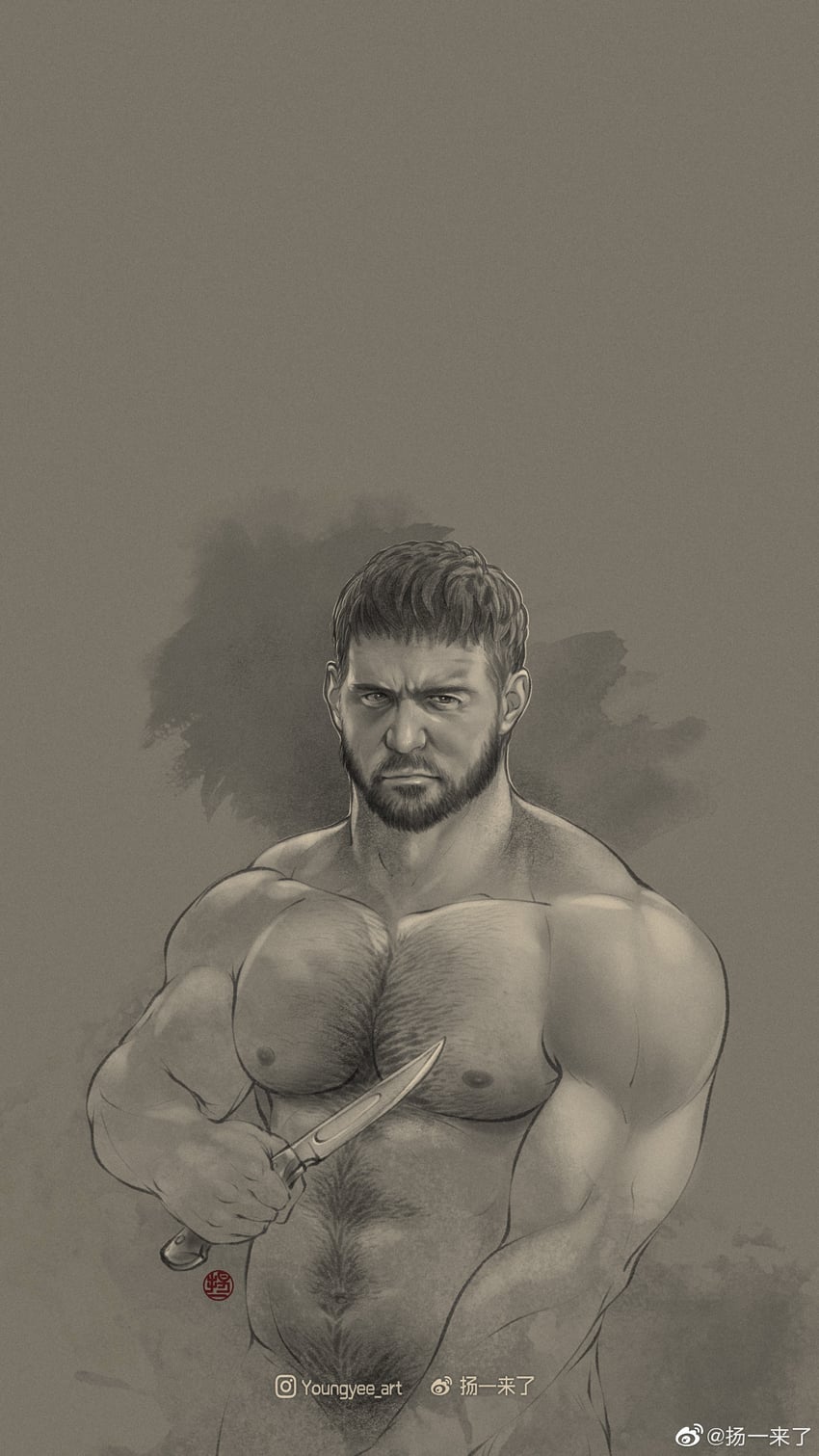 chris redfield (resident evil and 1 more) drawn by youngyee_art