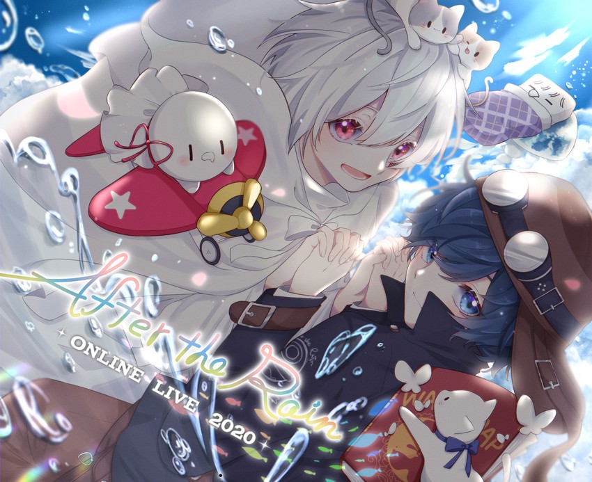 mafumafu, soraru, and mafuteru (indie utaite and 1 more) drawn by mochita_sei