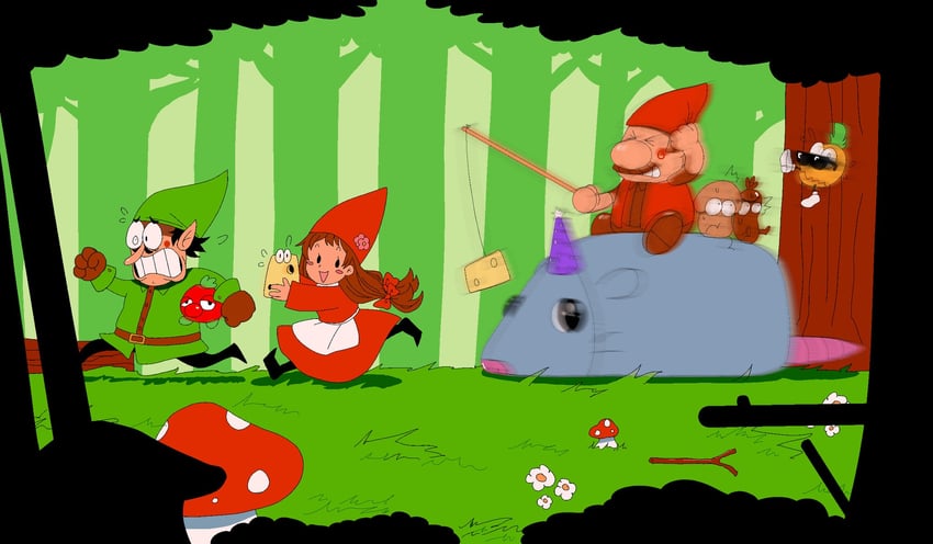 peppino spaghetti, gustavo, brick, margherita, mushroom toppin, and 4 more (original and 1 more) drawn by mosagi