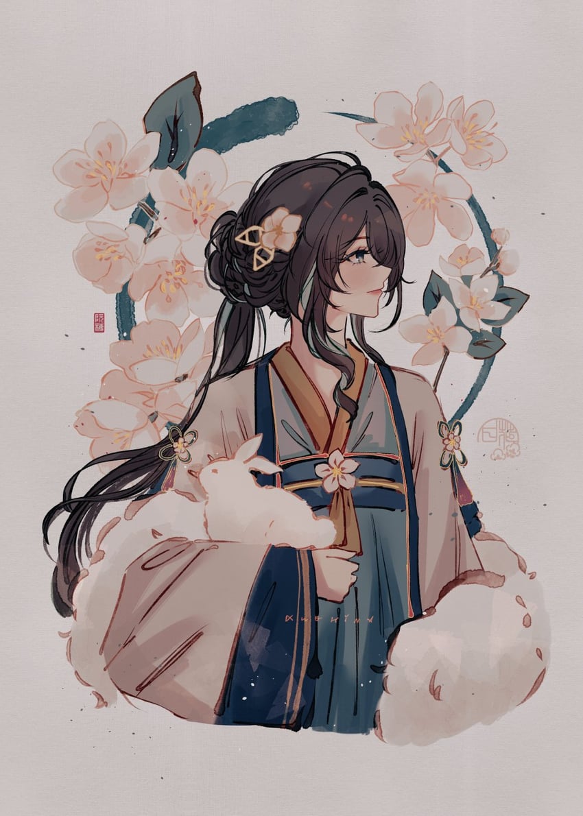 ruan mei (honkai and 1 more) drawn by xuehina