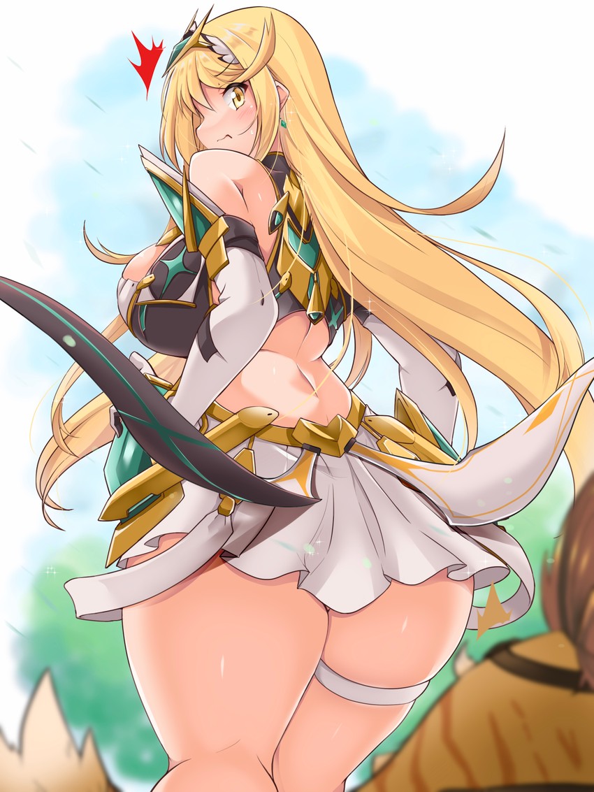 mythra and tora (xenoblade chronicles and 1 more) drawn by kurokaze_no_sora