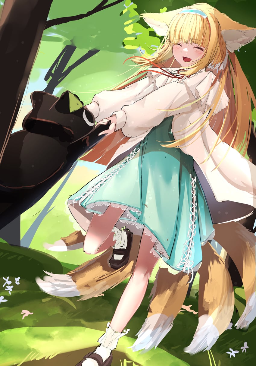 suzuran and luo xiaohei (arknights and 1 more) drawn by lycoris-fullbloom