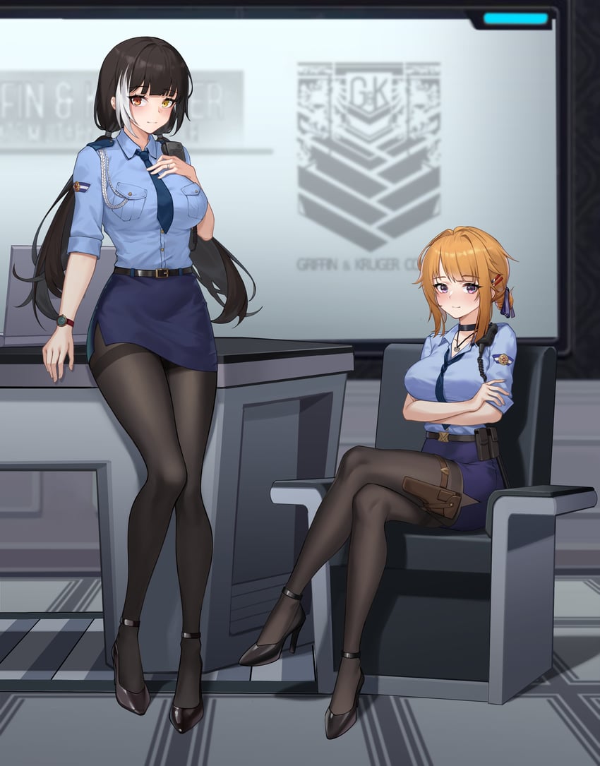 ro635 and grizzly mkv (girls' frontline) drawn by super_hellrat