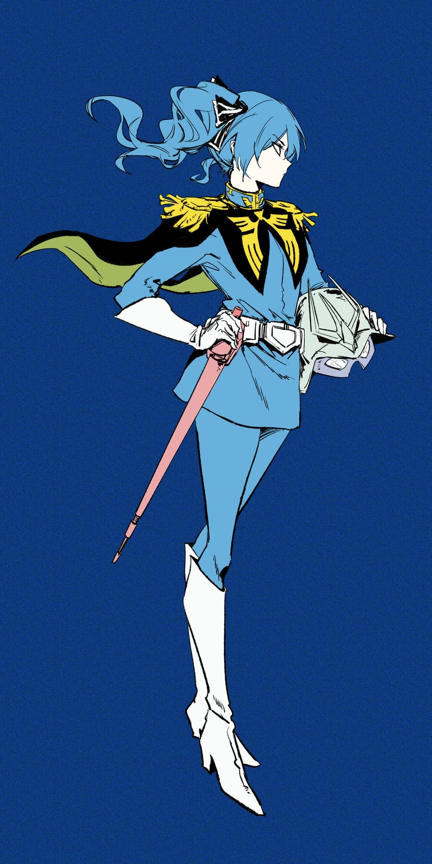 hoshimachi suisei and char aznable (hololive and 3 more) drawn by hyde_(tabakko)