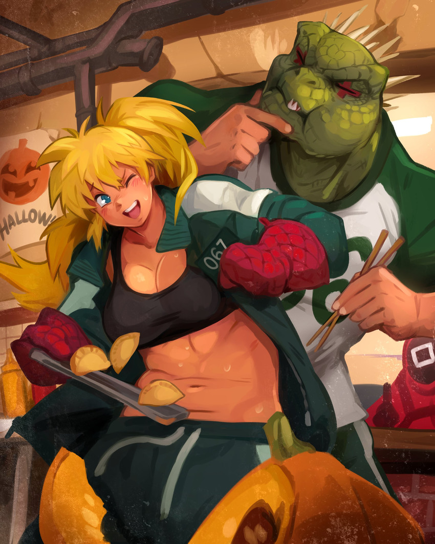 nikaidou, caiman, and worker (dorohedoro and 1 more) drawn by khyle.