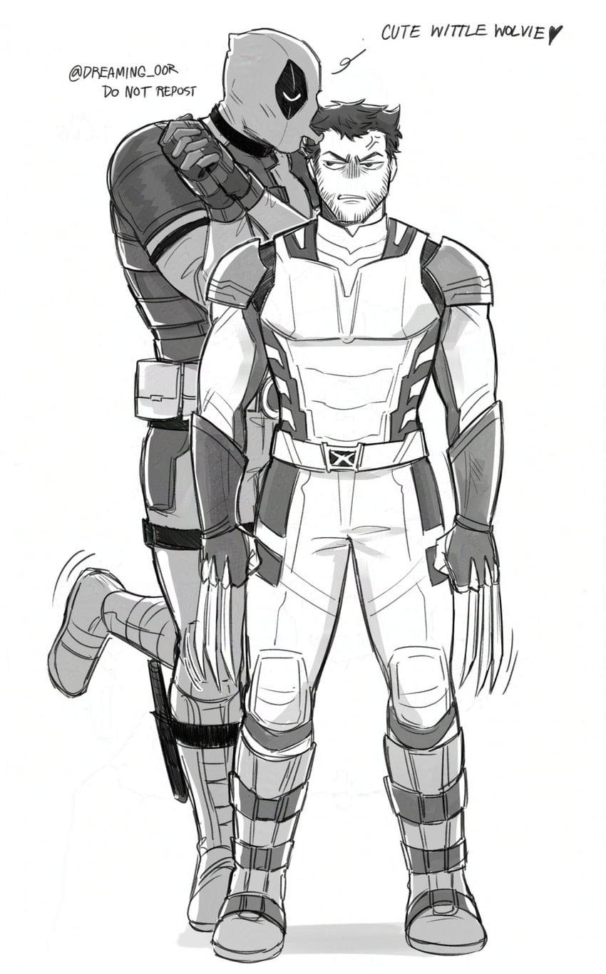wolverine and deadpool (marvel and 4 more) drawn by dreaming_oor