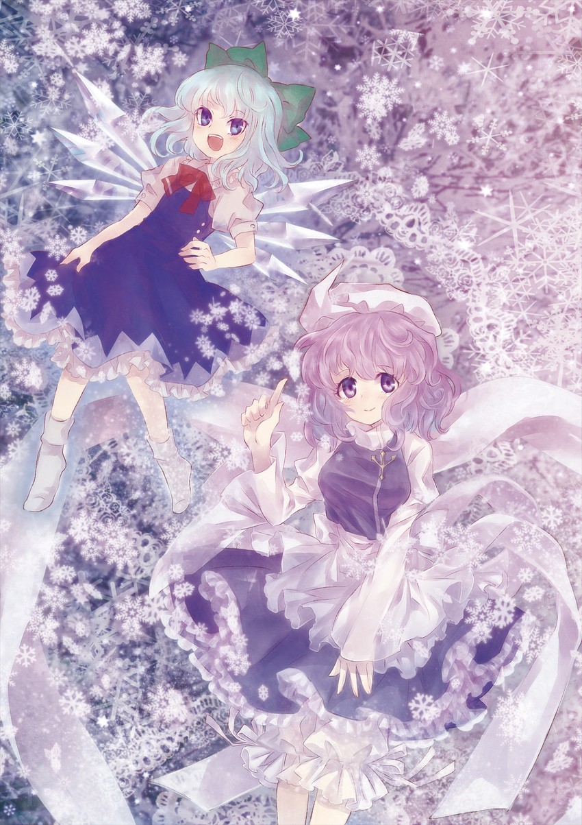 cirno and letty whiterock (touhou and 1 more) drawn by neme