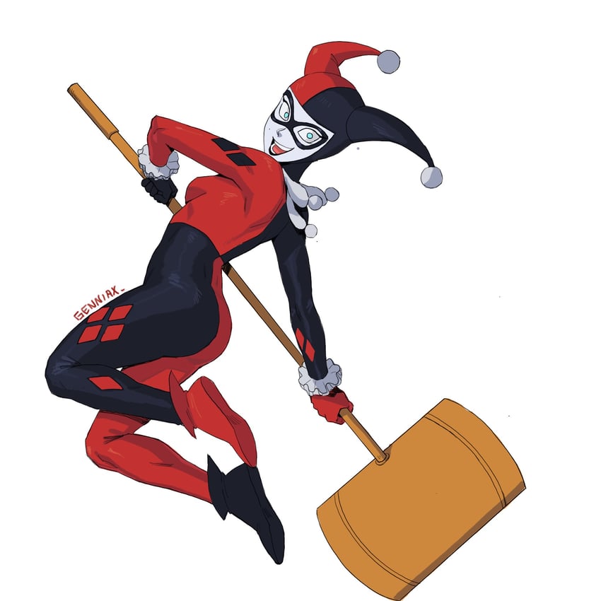 harley quinn (dc comics and 3 more) drawn by genniax