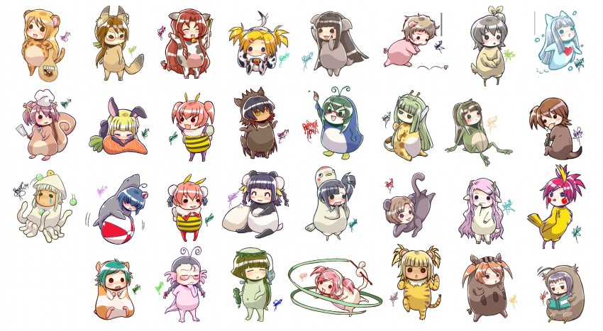 evangeline a.k. mcdowell, kagurazaka asuna, sakurazaki setsuna, ayase yue, konoe konoka, and 25 more (mahou sensei negima!) drawn by mrsdrpepper