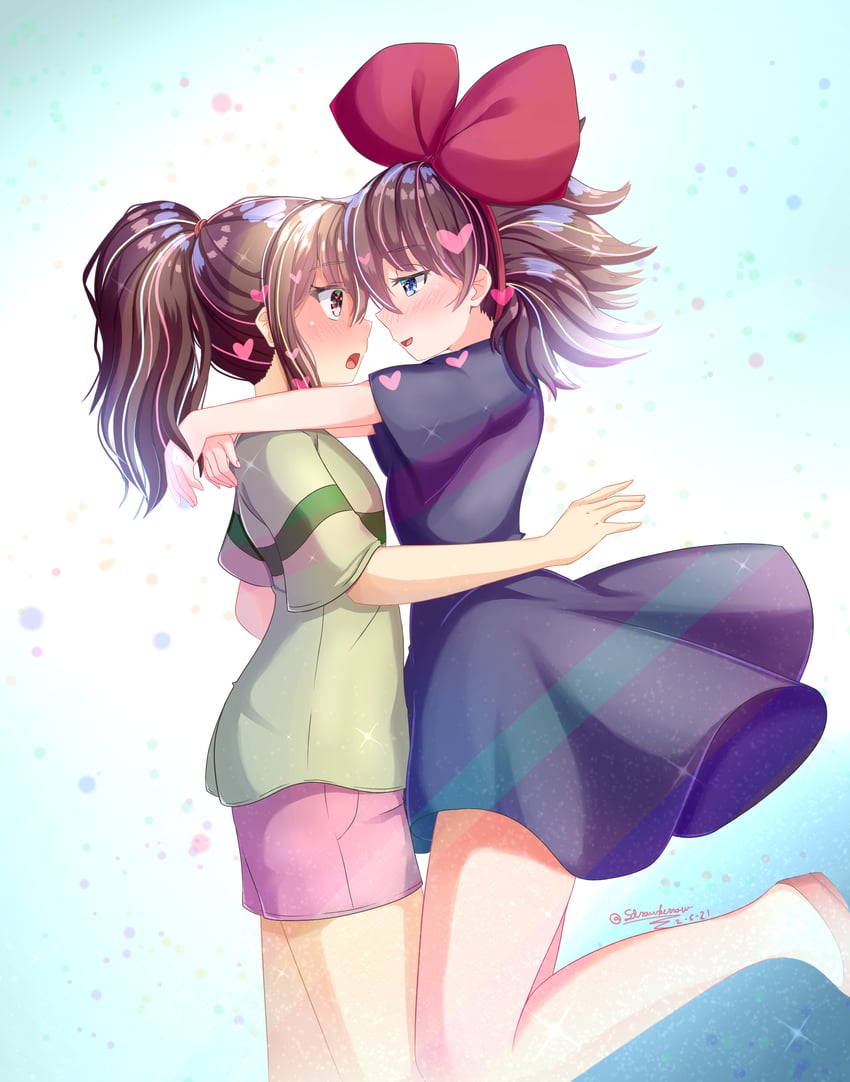 kiki and ogino chihiro (studio ghibli and 2 more) drawn by strawberrow
