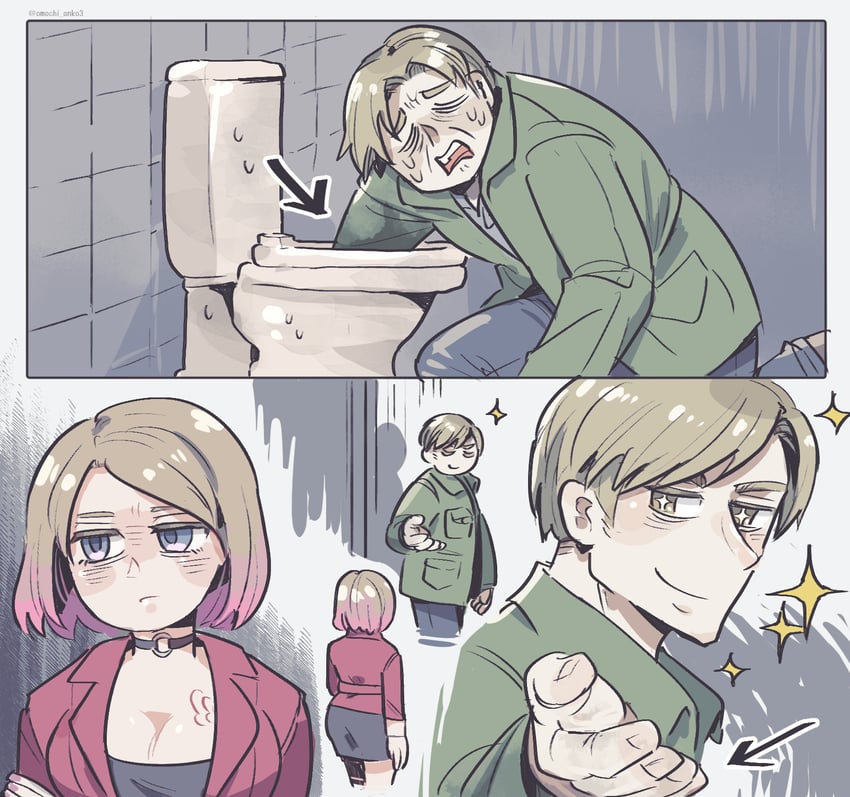 james sunderland and maria (silent hill and 1 more) drawn by omochi_anko3