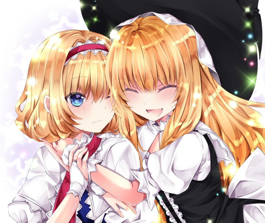 kirisame marisa and alice margatroid (touhou) drawn by nanase_nao
