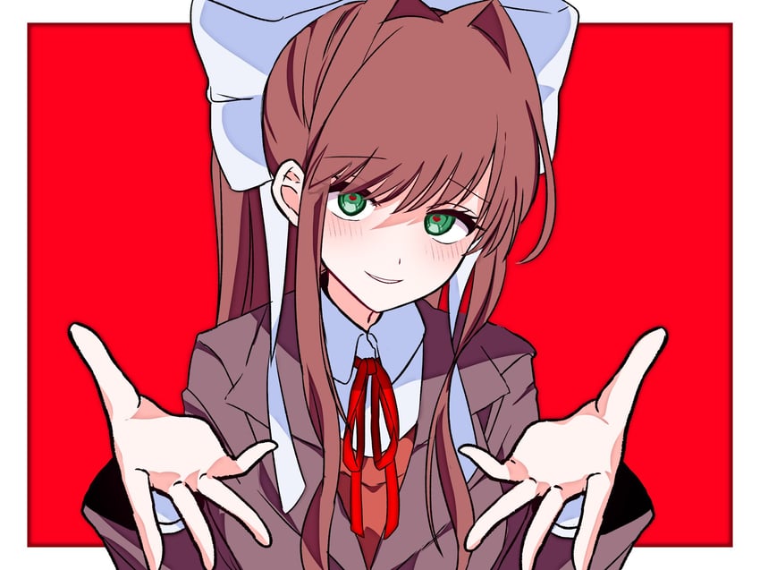 monika (doki doki literature club) drawn by kotohatoko510