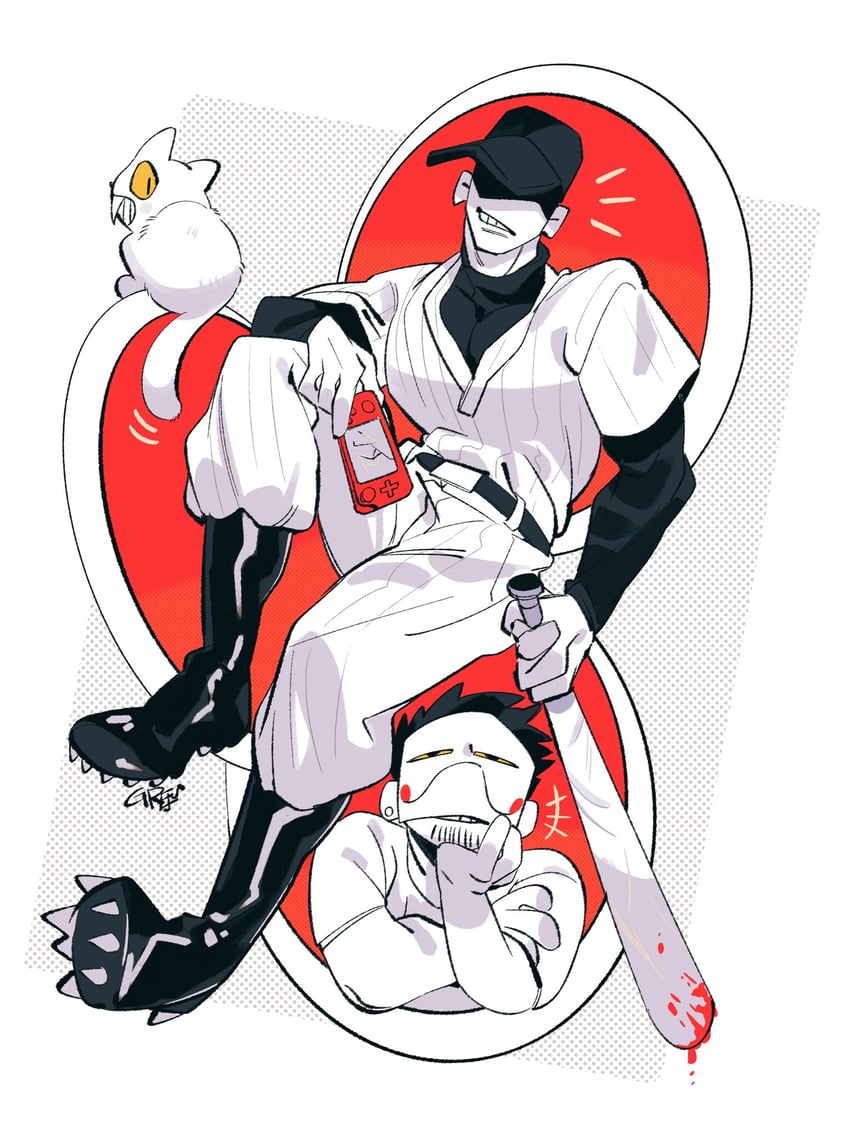 the batter, add-on, zacharie, and the judge (off) drawn by green_(grimy)