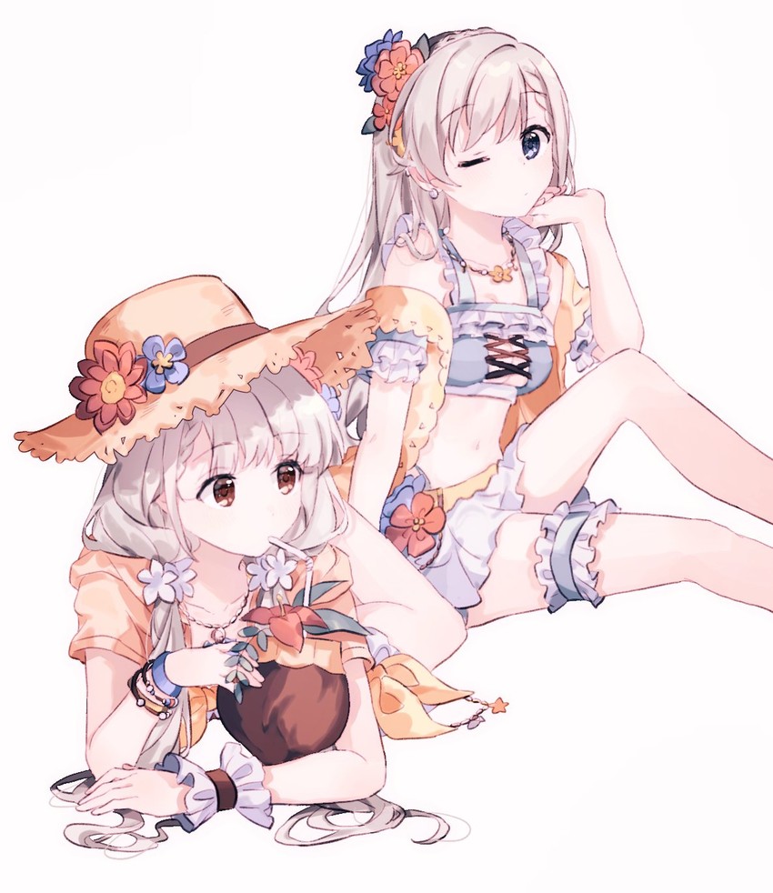 hisakawa hayate and hisakawa nagi (idolmaster and 2 more) drawn by migolu