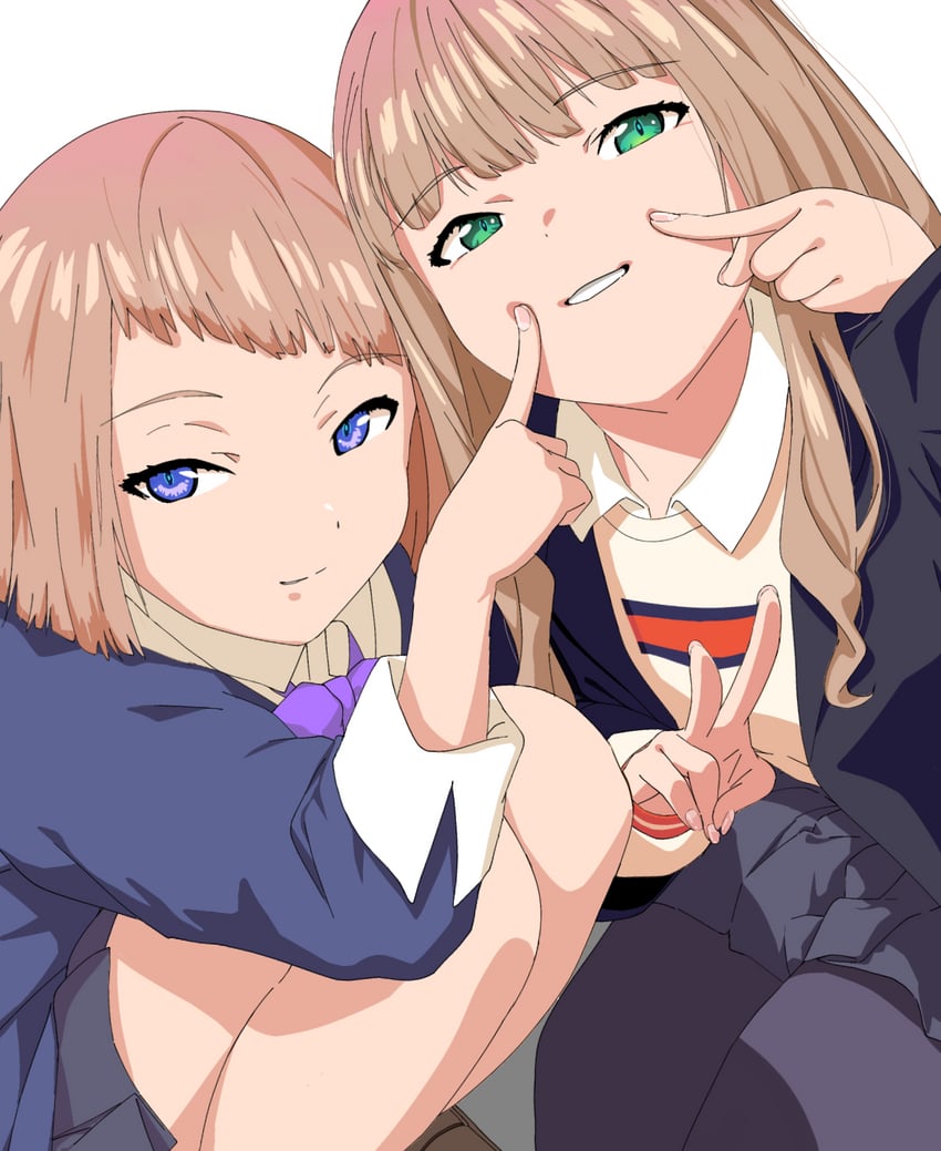 minami yume and minami kano (gridman universe and 1 more) drawn by semham