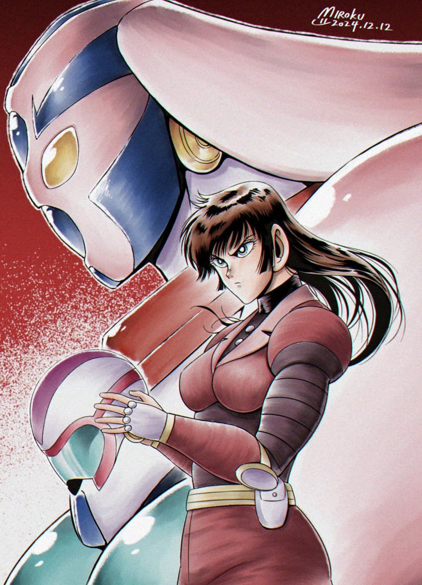 getter rekka and mizuki akane (getter robo and 1 more) drawn by miroku_(miroku_t)