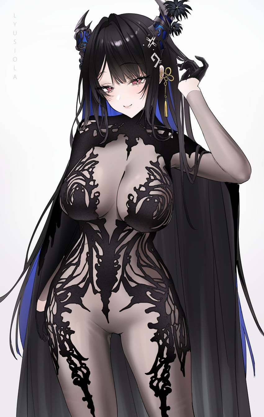 nerissa ravencroft (hololive and 1 more) drawn by lyusiola