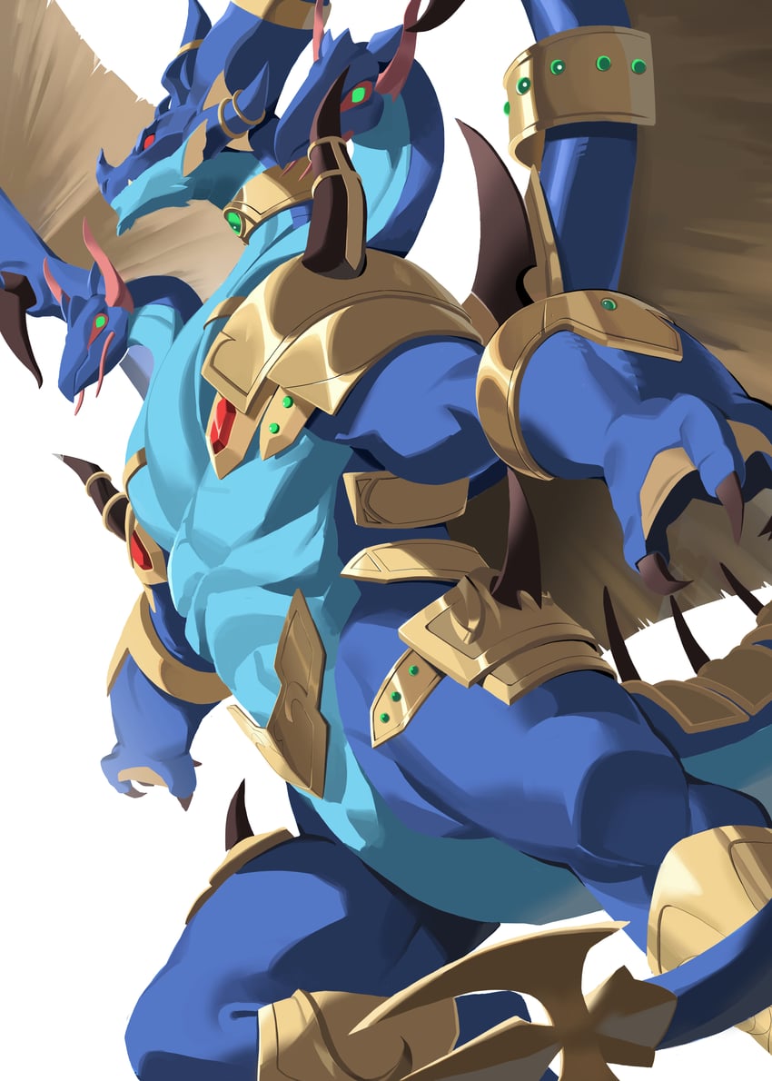 poseidra the atlantean dragon (yu-gi-oh!) drawn by hjjeon02