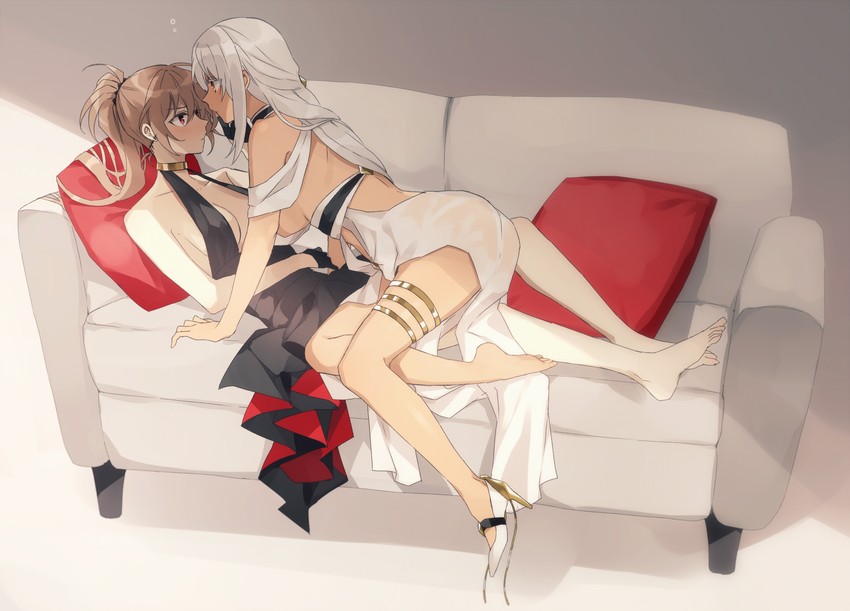 jean bart and massachusetts (azur lane) drawn by amazuki_jou