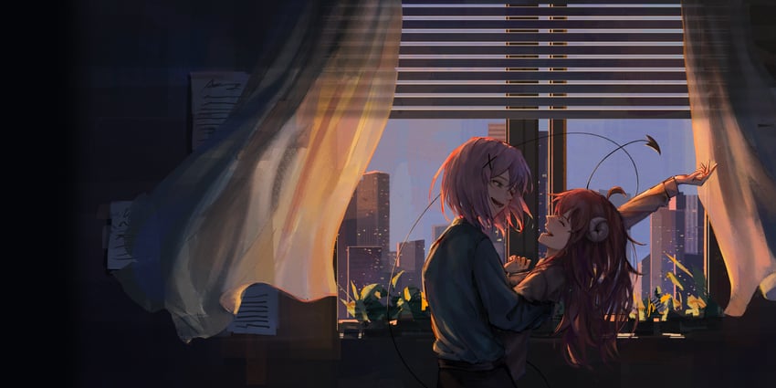 yoshida yuuko and chiyoda momo (machikado mazoku) drawn by mayoo03