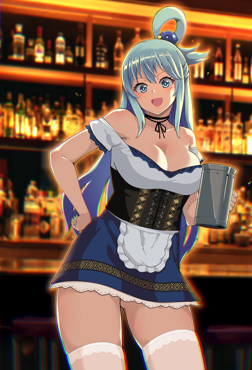 aqua (kono subarashii sekai ni shukufuku wo!) drawn by nonaka_tama
