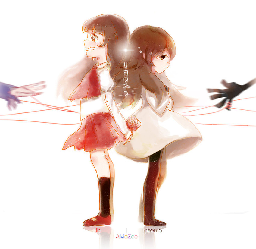 ib, garry, alice, and deemo (ib and 1 more) drawn by amozoe