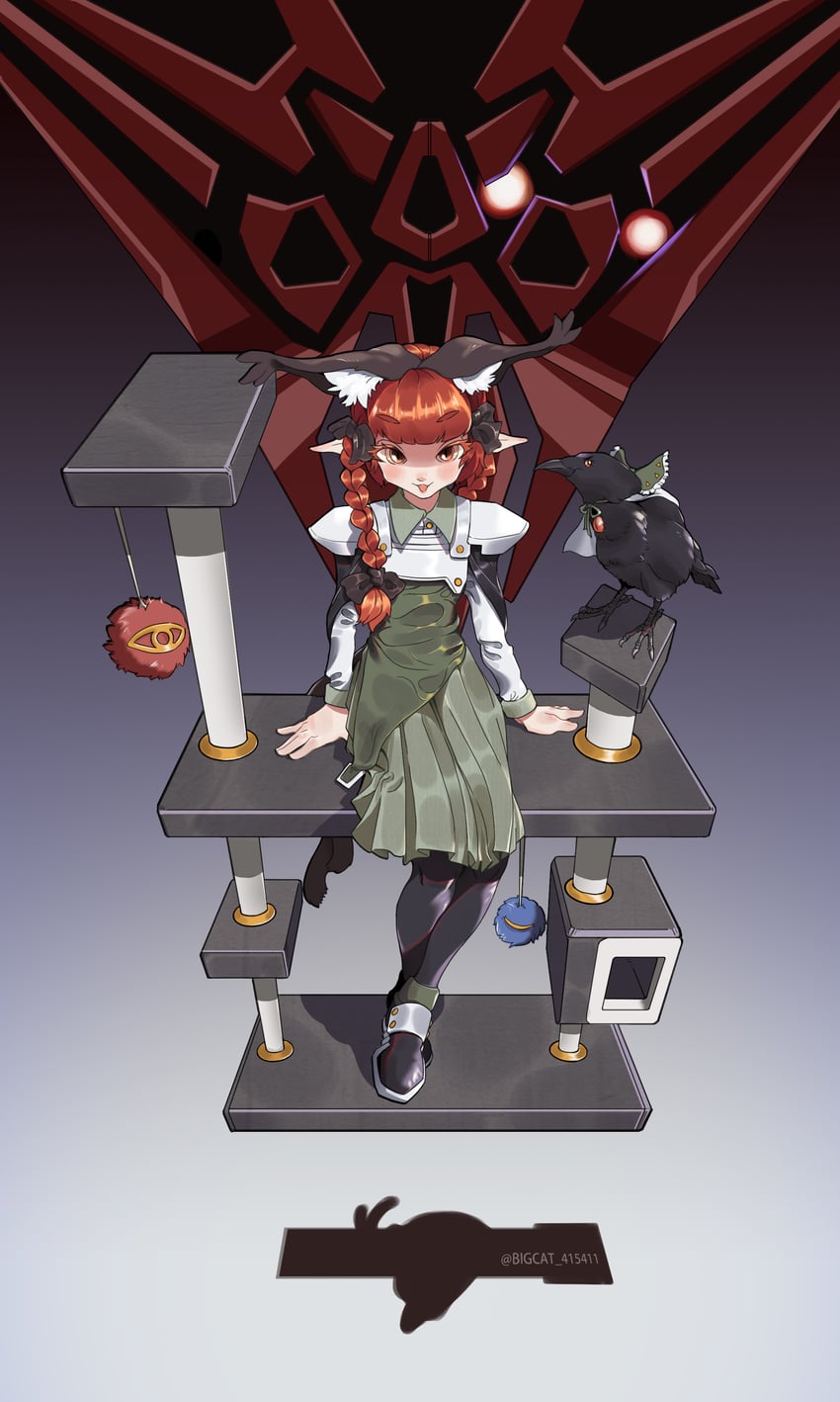 kaenbyou rin and reiuji utsuho (touhou) drawn by bigcat_114514