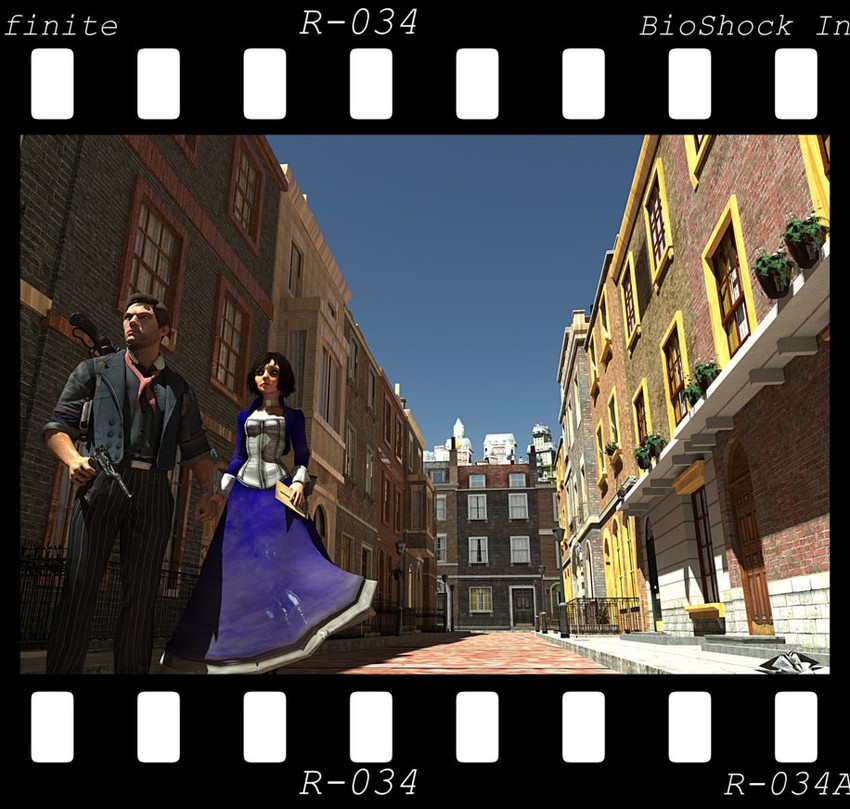 elizabeth and booker dewitt (bioshock and 1 more) drawn by chris-redfield-2013